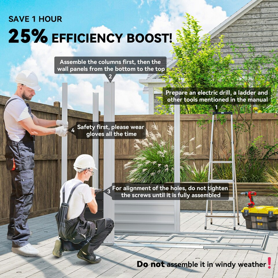 image 1 of Outsunny 7 x 4ft Upgraded Metal Shed with Lock, Easy to Assemble, Dark Grey