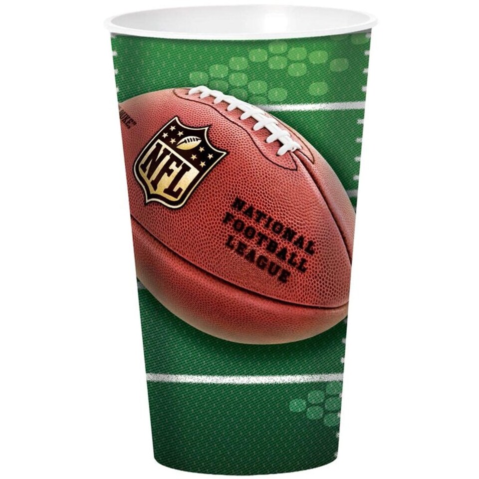 NFL American Football Party Cup - Green/Orange - One Size