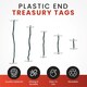 image 2 of Pack of 100 152mm Plastic End Treasury Tags