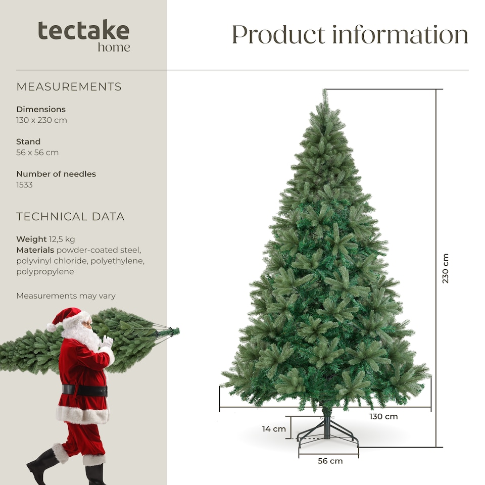 image 1 of Christmas Tree Prancer - artificial tree in green, injection moulded needles | Green | green | 7.5ft | 1