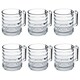 image 4 of 320ml Mugs Modern Clear Glass Tea Coffee Cups Hot Drinks Latte Glasses Set of 6