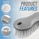 image 2 of Multi Surface Scrub Brushes Stiff Bristle Hand Brush for Floors, Carpets, Kitchen & Bathroom - Pack of 1 | Grey