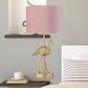 image 8 of Flamingo - Gold Table Lamp with Pink Velvet Shade Gold | Pink
