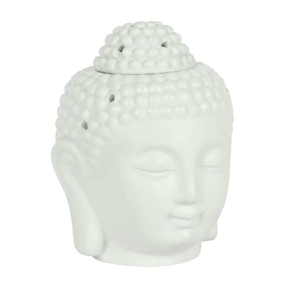 image 1 of Something Different White Buddha Head Oil Burner - White - One Size