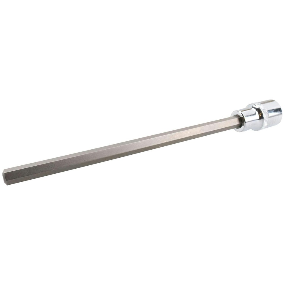 image 1 of 8mm Hex Allen Key Long Bit Internal Socket Metric 1/2" Drive 200mm Length Cr-V