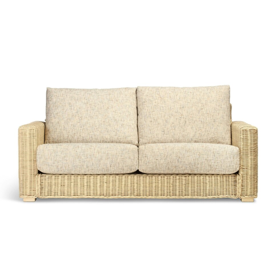 image 1 of Desser Burford Natural Wash 3 Seater Rattan Sofa Set in Farrow - Conservatory Sofa Suite