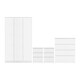 image 5 of Malvern 4 Piece Bedroom Set with 3 Door Triple Wardrobe Black
