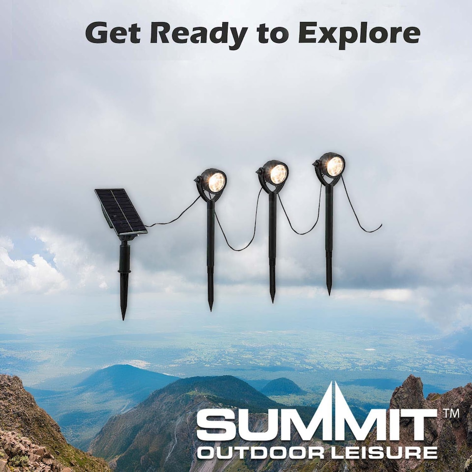 image 1 of vfm-estore Solar Spotlights Warm White 3.5m string with 6 spotlights