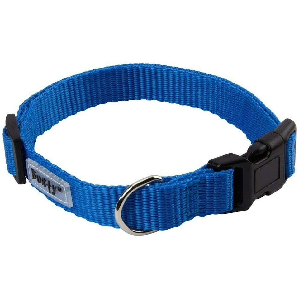 image 1 of Dog Puppy Collar with Buckle & Clip for Lead, Adjustable Soft Fabric Green | S