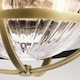 image 4 of Kichler Tollis Bowl Semi Flush Ceiling Light Natural Brass & White