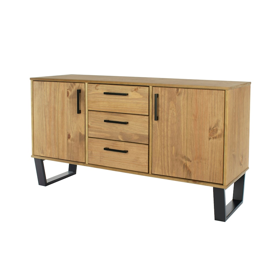 image 1 of Texas, Medium Sideboard With 2 Doors, 3 Drawers Brown