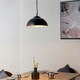 image 2 of Colman 1 Light Dome Ceiling Pendant Matt Black, Gold Leaf, E27