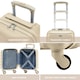 image 2 of 40x30x20cm Wizz Air & Vueling Maximum Size Free Cabin Carry On Lightweight 4 Wheel ABS Hard Case Suitcases Cabin Carry On Hand Luggage Cream | Champagne | Cabin Bag
