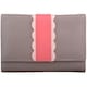 image 1 of Genuine Soft Leather Multi-Colour Money / Cred Card Holder / Purse Cream | Taupe/Coral/White
