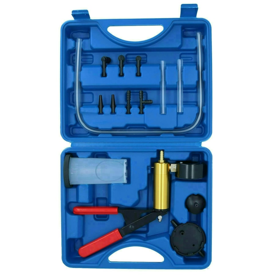 image 1 of Brake Bleeder and Vacuum Pump Kit Hand Held One Handed For All Vehicles