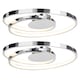 image 1 of Set of 2 Polished Chrome LED Swirl Flush Fittings | Chrome | 2