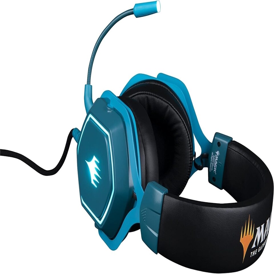 image 1 of Konix Magic the Gathering 7.1 LED Gaming Headset Blue