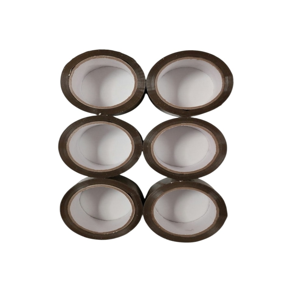 image 1 of Pack of 6 Brown Packaging Tape 48mmx 66m
