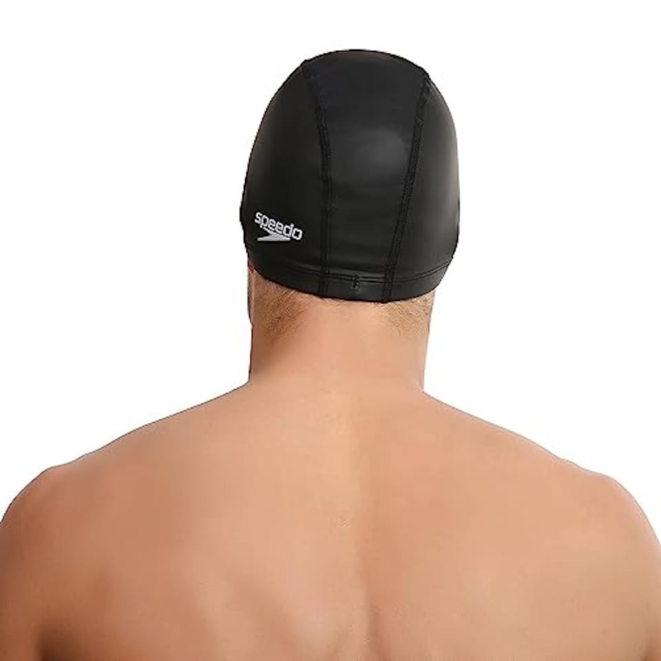 image 1 of Speedo Unisex Long Hair Cap | Swim Cap | Snag Free | Easy-On, Black, One Size