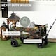 image 10 of Outsunny Foldable Garden Cart, Outdoor Utility Wagon with Carry Bag, Camouflage