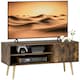 image 1 of HOMCOM TV Unit Cabinet for TVs up to 55Inches with Cable Management, Brown | Brown | 1