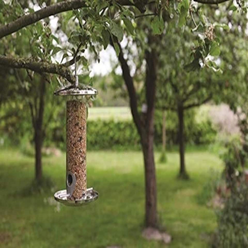 image 1 of Stainless Steel Bird Seed Feeder
