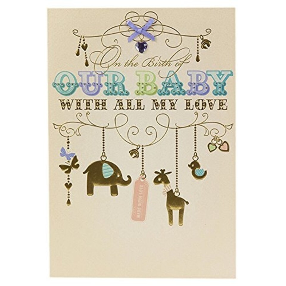 image 1 of Hallmark New Baby Card 'I Love You So Much' - Medium