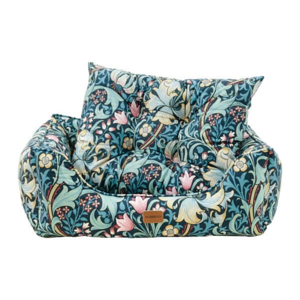 image 1 of Morris & Co Golden Lily Medium Square Dog Bed