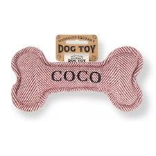 History & Heraldry Pre-Personalised Squeaky Bone Dog Toy - Coco