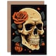 image 1 of Human Skull Roses Gothic Wife Birthday Card