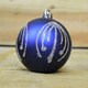 image 5 of 9 Pack Premier 60mm Deluxe Glitter Christmas Tree Baubles - Midnight Blue