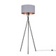 image 1 of ValueLights Camden Black Tripod Floor Lamp Grey & Copper Shade & Bulb | Copper