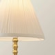 image 4 of ValueLights Sienna Brass Touch Table Lamp Cream Shade & Bulb Gold
