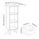 image 4 of Oak 3-Tier 3-Drawer Cube Shelving Unit with Scandinavian Legs | Blue | Dark Blue & White | 1