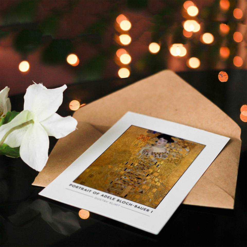 image 1 of Gustav Klimt Art Card Portrait Of Adele Bloch-Bauer I The Lady in Gold