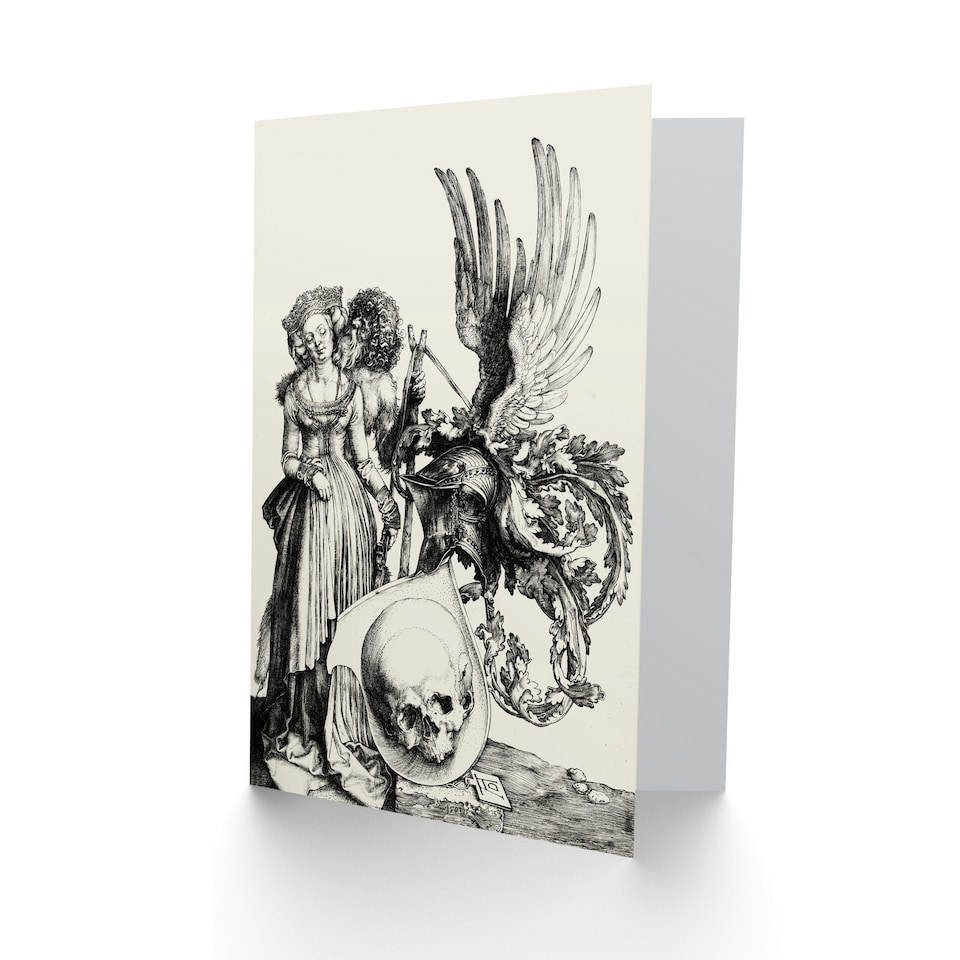 image 1 of Albrecht Durer Art Card Coat of Arms with a Skull