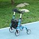 image 2 of 4 Wheel Rollator with Seat Adjustable Mobility Walker with Bag Dual Brakes