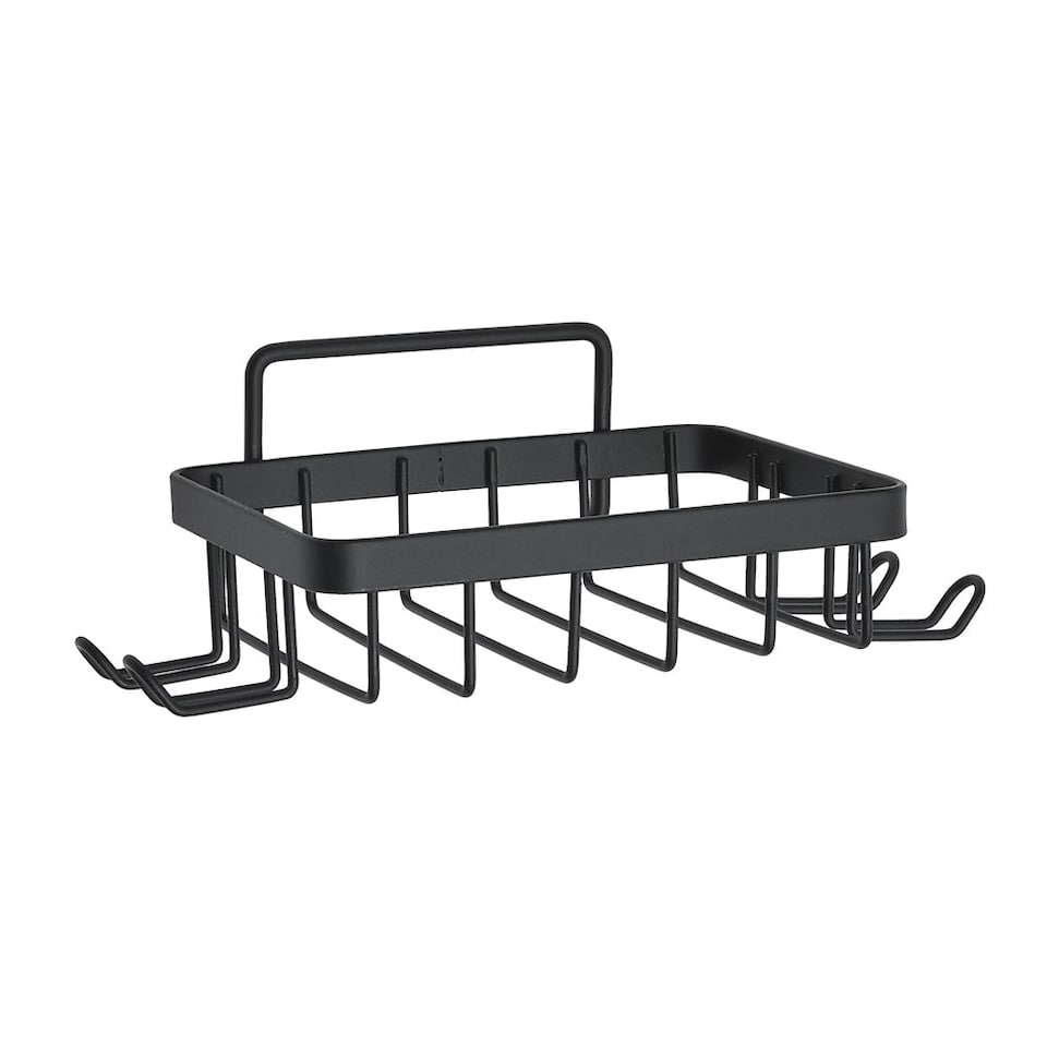 image 1 of Living and Home 4Pcs No-Drill Shower Caddy Set with Wall Stickers