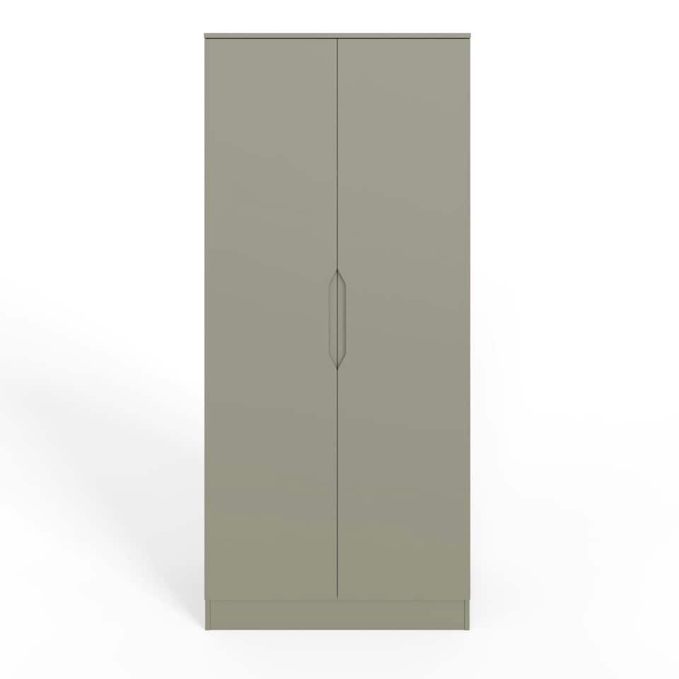 image 1 of Luno 2 Door Double Wardrobe - Ash Green Green