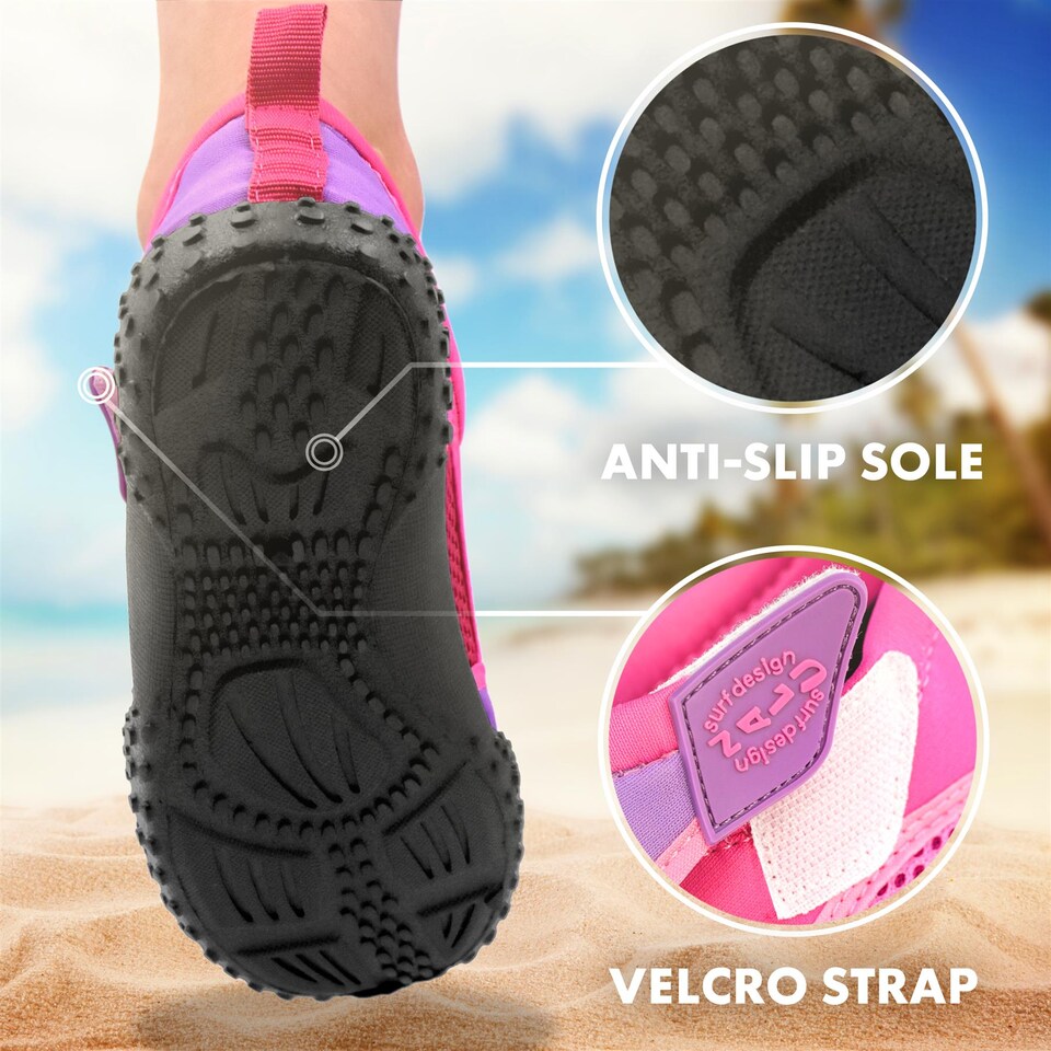 image 1 of GEEZY Aqua Water Shoes for Women Beach Surfing Holidays - Pink, UK Adult 6