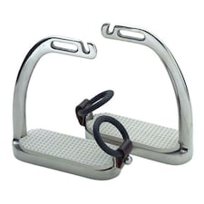Shires Childrens/Kids Fillis Safety Horse Peacock Stirrups - Silver - 4.25in