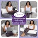 image 10 of Aamira Bolster Long Full Body Cushion Pillow 120x40cm, Orthopaedic Shredded Memory Foam | White | White | 120x40 cm | 1
