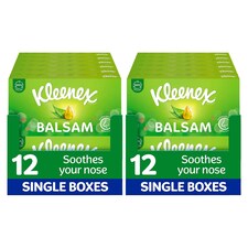 Kleenex Facial Tissues of Balsam with Aloe vera, 12 x 64 Sheets( 768 Tissues) | White | 2 Pack | 2
