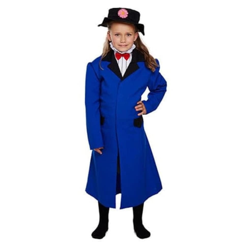 Victorian Nanny Girls Fancy Dress Costume Kids Large - Age 10-12