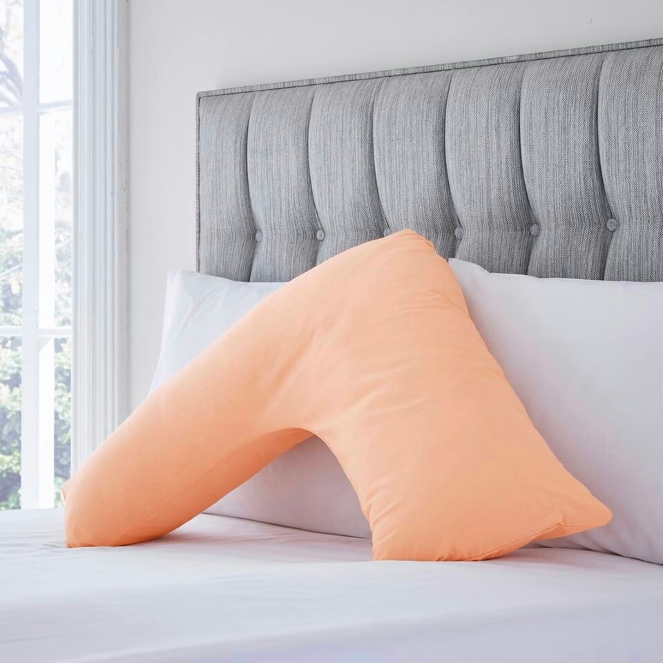 Charlotte Thomas Poetry Poetry V Shape Ortho Peach Pillowcase Pink | Peach