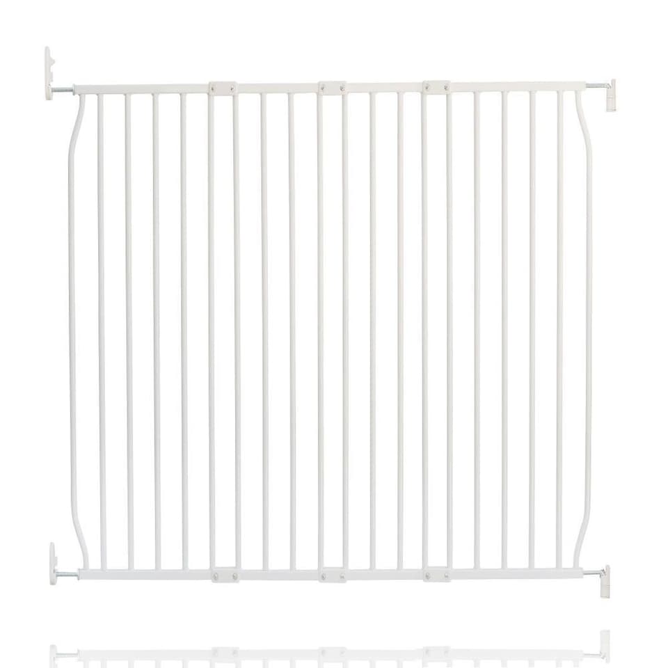 image 1 of Safetots Eco Screw Fit Baby Gate, White, 110cm - 120cm, Stair Gate for Toddler and Baby, Screw Fit Safety Barrier, Easy Installation Safety Gate