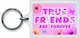 image 3 of True Friends Are Fore Sentimental Keyring - Birthday Christmas Gift