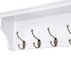 image 6 of Richmond White Wooden Wall Mounted Coat Rack - 9 Hooks, Shelf, Hallway, Bathroom | White