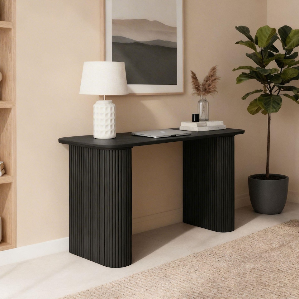 image 1 of Monroe Wooden Compact Desk Computer PC Laptop Table Workstation Office