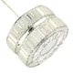 image 5 of Designer Double Tier Easy Fit Pendant Shade with Rows of Clear Acrylic Prisms | Chrome